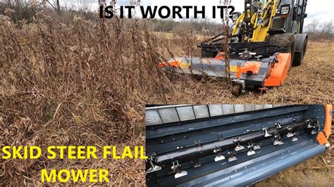 youtube bobcat skid steer with flail mower|flail mower for skid steer.